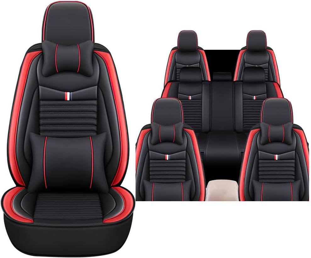 Anxinfengpei Funda de asiento de automóvil para Dodge Journey 2009-2020, funda de asiento de coche de 7 asientos, juego completo con almohada,