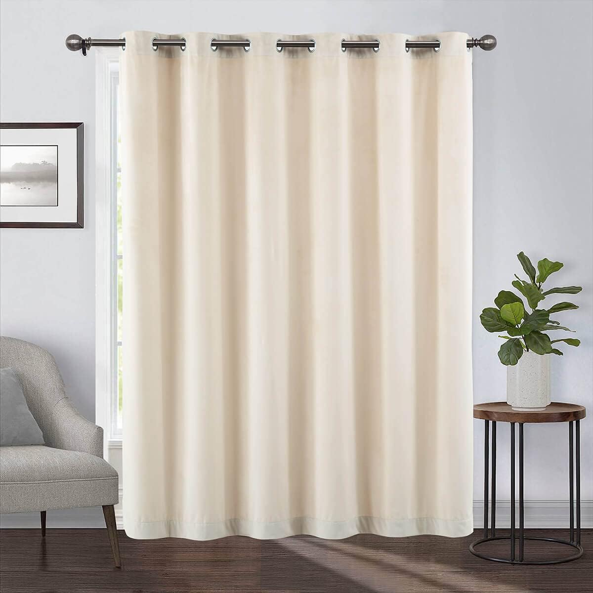 Velvet Heavyeight – Paneles de cortina anchos con ojales superiores, 84 pulgadas de ancho, panel para puerta corredera de patio o como cortinas