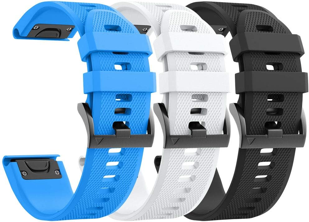 ANCOOL Correa de reloj para Fenix 5Fenix 6Garmin Fenix 7 Band 0.866 in bandas de silicona suave compatibles con Garmin S62 Watch BandFenix 5 PLUS