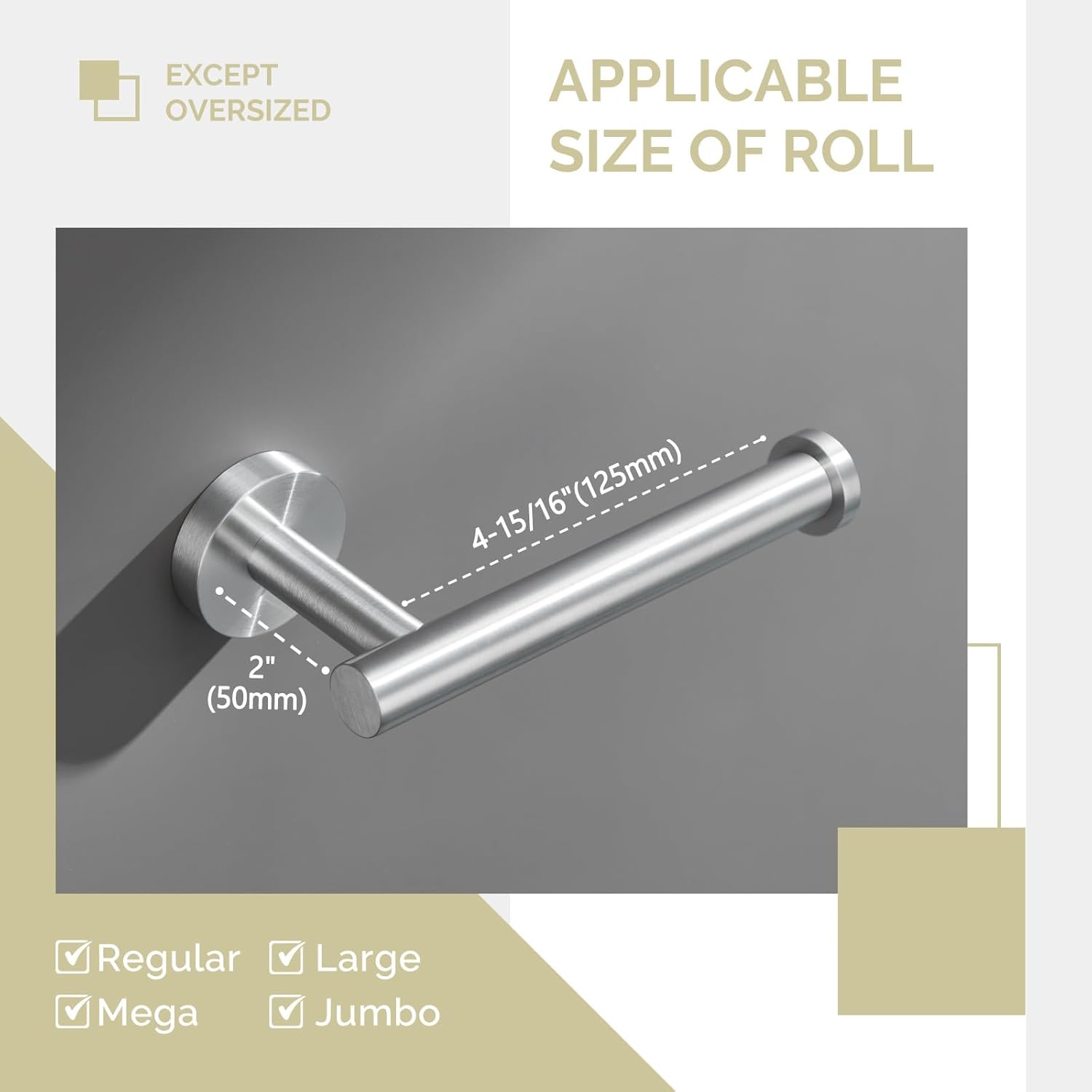 Angle Simple SUS304 – Soporte de papel higiénico de acero inoxidable para baño, soporte de pared para papel higiénico