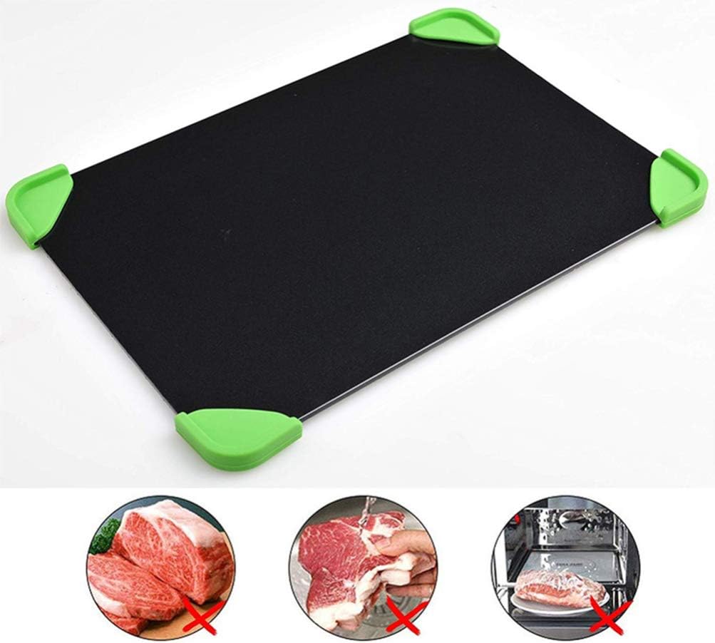 Happyyami Alfombrilla de descongelación rápida, bandeja de descongelación rápida de aluminio, placa de descongelación rápida, descongelador de carne