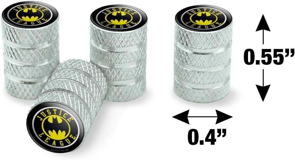 Tapones de válvula de aluminio con logotipo atlético de Batman de la Liga de la Justicia