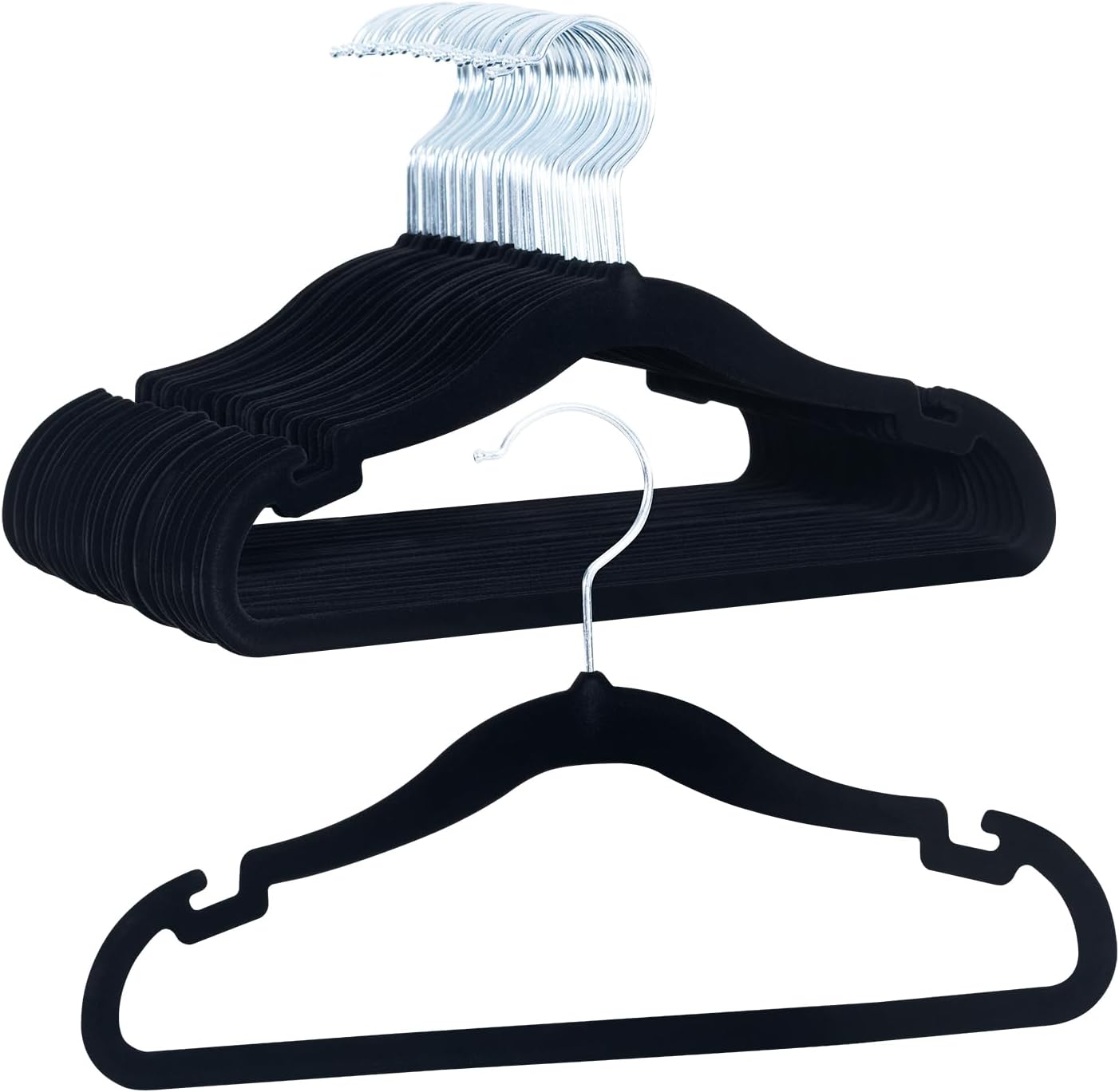 CCS01B50 – Perchas para ropa de bebé para armarios, perchas de terciopelo para niños, perchas antideslizantes para ahorrar espacio, 11.5 pulgadas,