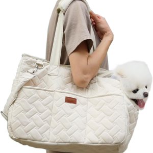HSC PET – Bolsa para perros pequeños color beige para mujer, transportador de gatos, acolchada para mascotas, de lado suave, para ocio, viajes, ir HSC PET – Bolsa para perros pequeños color beige para mujer, transportador de gatos, acolchada para mascotas, de lado suave, para ocio, viajes, ir
