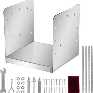 OUKIDR Base de poste de 8 x 8 pulgadas, anclaje de poste de hormigón de acero inoxidable, base de poste ajustable para barandilla de cubierta de OUKIDR Base de poste de 8 x 8 pulgadas, anclaje de poste de hormigón de acero inoxidable, base de poste ajustable para barandilla de cubierta de