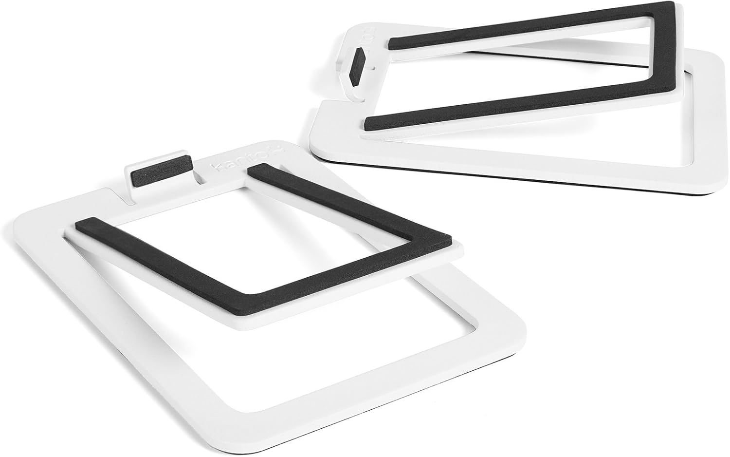 Kanto S2W – Soportes de altavoz de escritorio inclinados para altavoces pequeños y monitores de estudio compactos de 2 a 3 pulgadas  Soporta 6