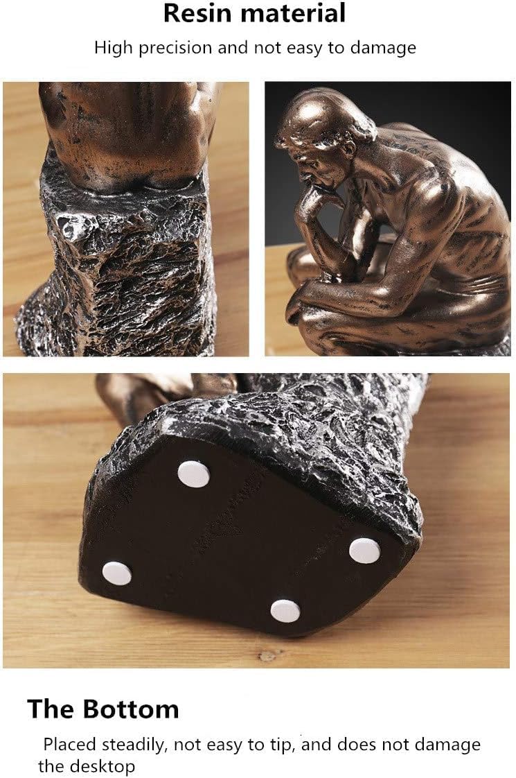 Aendu Creative Thinker – Estatuas individuales para decoración de sala de estar, 9.6 pulgadas de alto, escultura única que mejora la creatividad y