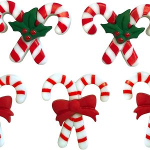 Buttons Galore and More Colección navideña de adornos decorativos de botones novedosos para manualidades y costura, proyectos de vacaciones (pares Buttons Galore and More Colección navideña de adornos decorativos de botones novedosos para manualidades y costura, proyectos de vacaciones (pares