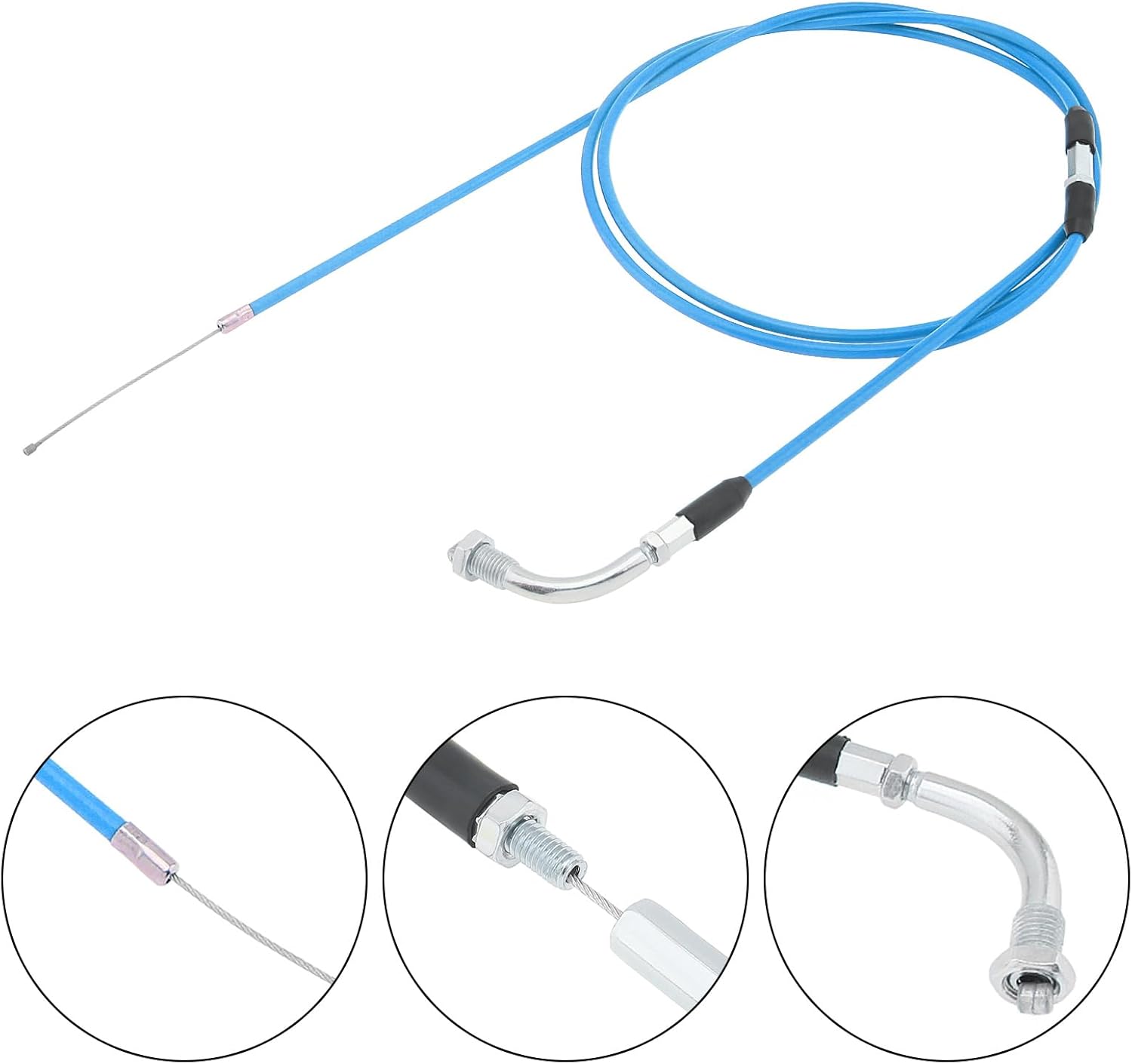 Cable del acelerador de repuesto de motocicleta de alto rendimiento, cable de acelerador de carburador deslizante plano ajustable para