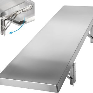 Estante plegable de concesión de 36 x 12 pulgadas, de acero inoxidable, plegable para servir alimentos, estante de concesión para ventanas de Estante plegable de concesión de 36 x 12 pulgadas, de acero inoxidable, plegable para servir alimentos, estante de concesión para ventanas de