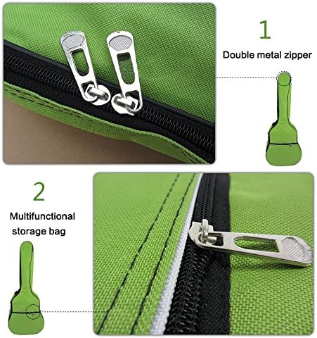 HOT SEAL Funda para guitarra convencional de 0.197 in impermeable, duradera, colorida con almacenamiento (para 40 y 41 pulgadas, naranja)