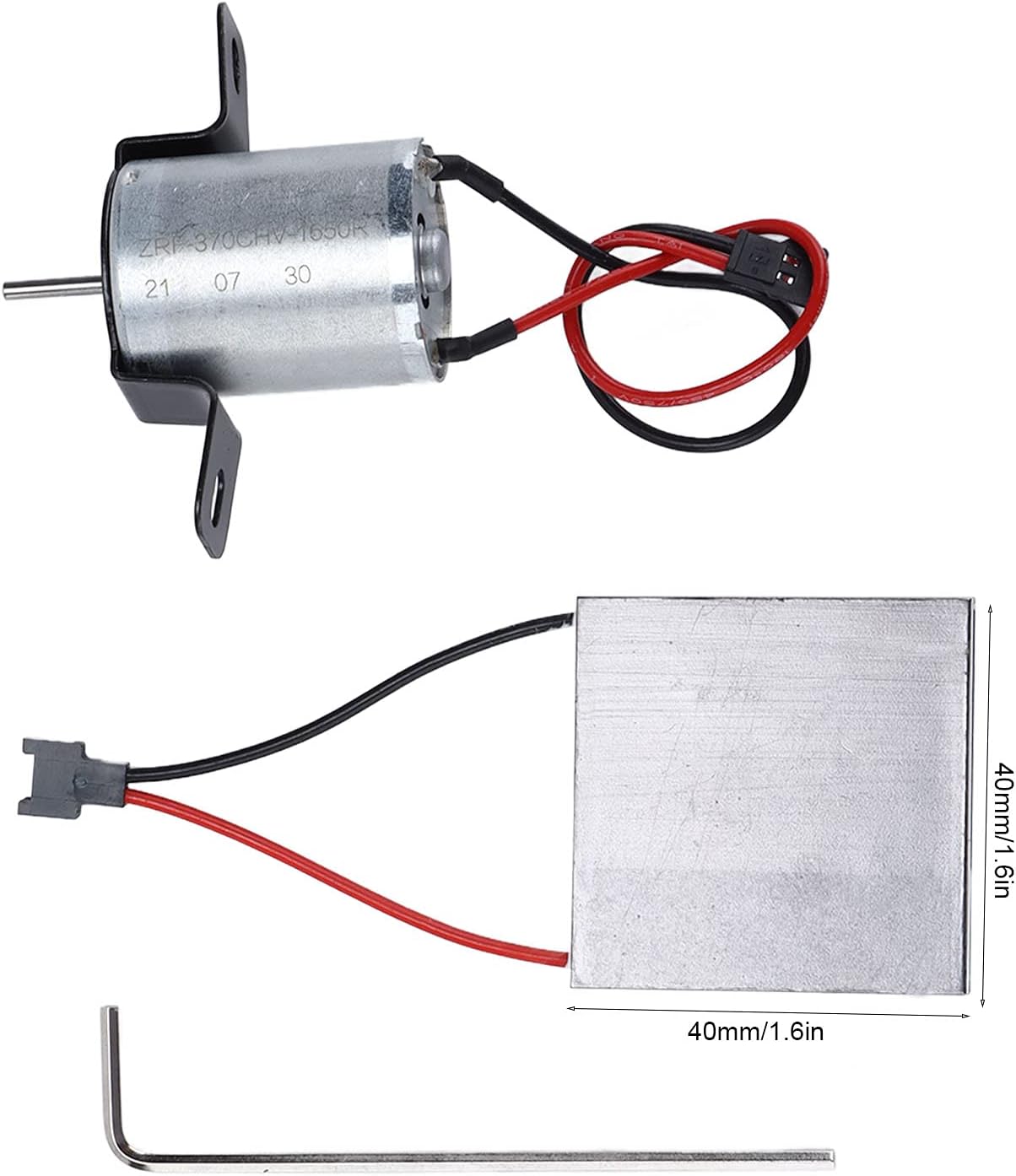 Zixyqol Piezas de reparación de ventilador de chimenea con alimentación térmica, motor de hoja de generador de ventilador de chimenea universal, kit