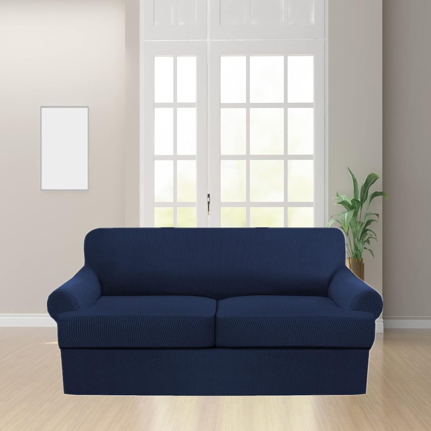 Fundas para sofá de 3 piezas con cojines en forma de T, funda gruesa para sofá, protector de muebles, fundas elásticas para sofá con cojines en