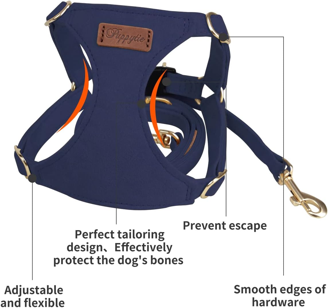 Puppytie Arnés sin tirones para perro, con correa multifunción, pechera suave y ajustable para mascota, no ahorca, chaleco a prueba de escape para