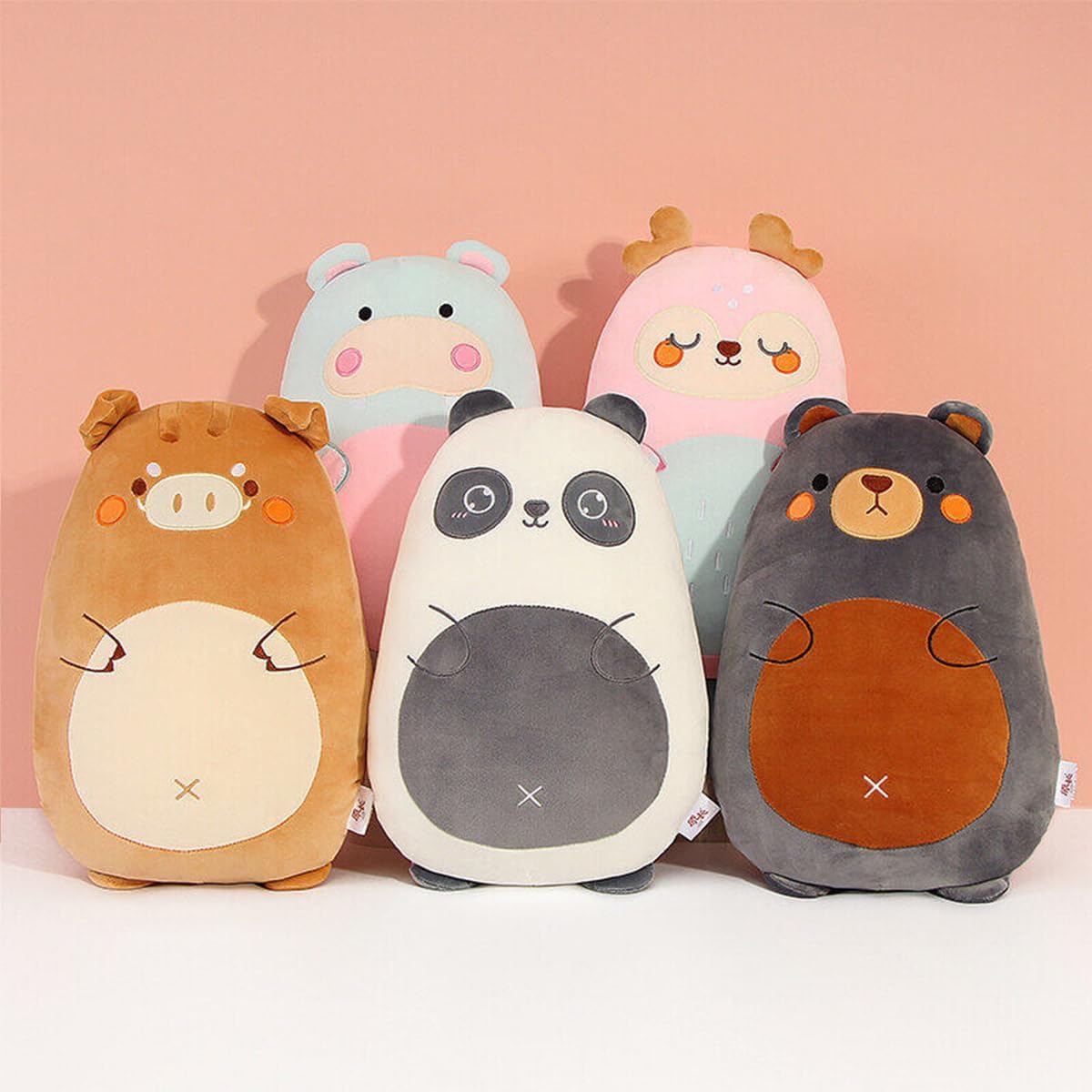 Kekeso Almohada de peluche de dinosaurio para abrazar, bonita almohada de peluche de animal de peluche, almohada suave de peluche de dibujos