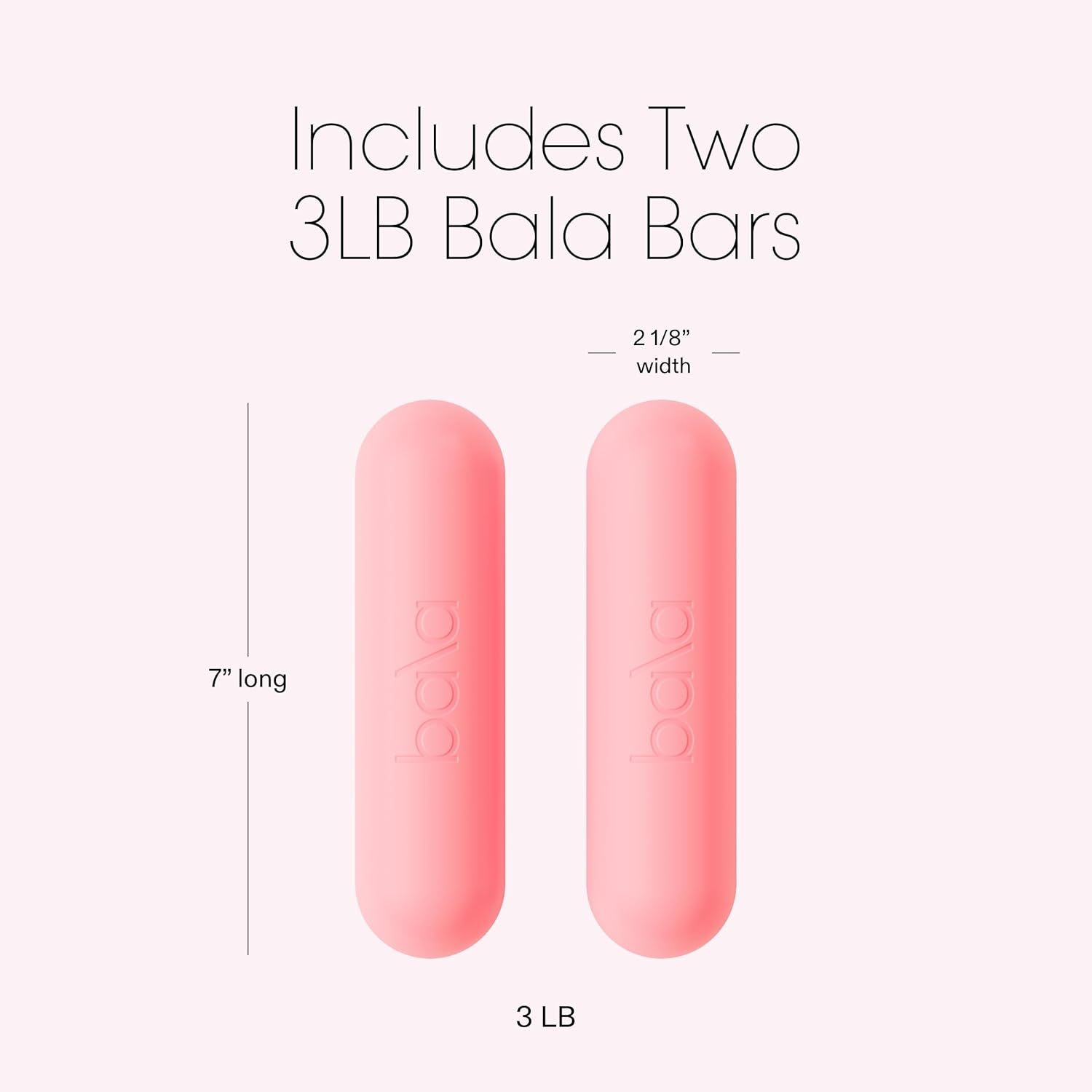 Bala Bars – Set of 2 Dumbbell Set  Yoga, Dance, Barre, Pilates, Cardio, Aerobics, Walking