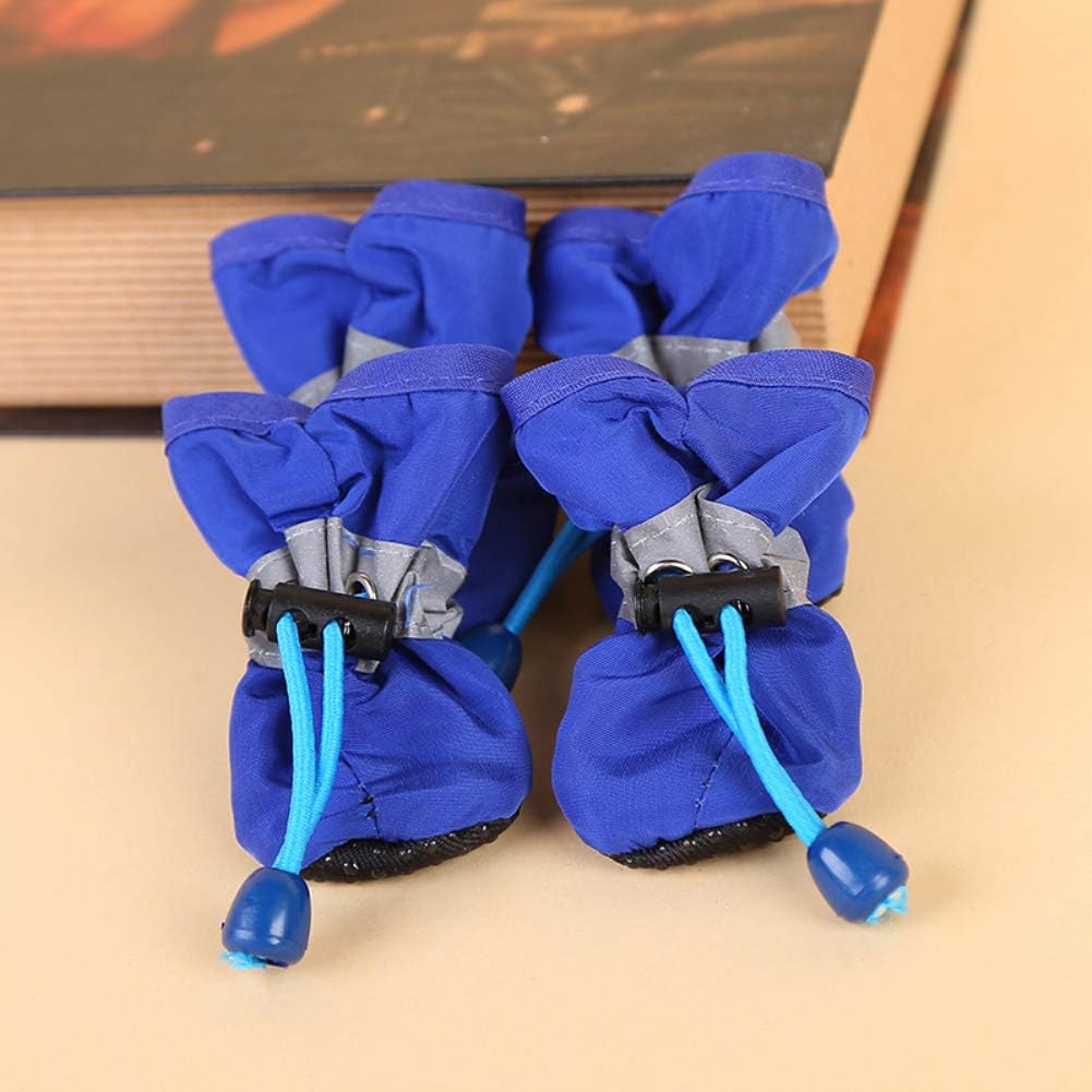 Zapatos para mascotas, botas para perros, protege las patas de perro, 4 unidadesjuego de botas de lluvia cálidas de invierno para mascotas, zapatos