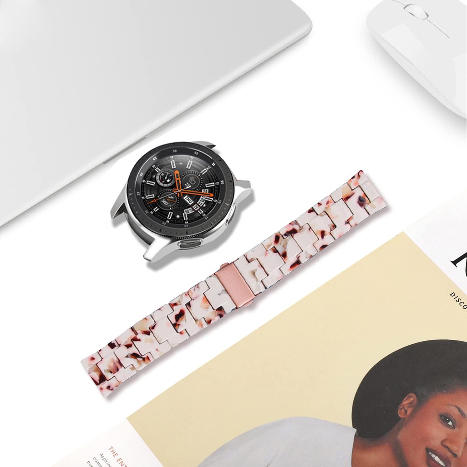 DEALELE Correas compatibles con Galaxy Watch de 1.81 pulgadas  Galaxy 3 de 1.772 pulgadas (1.772 in), 0.86 pulgadas (0.866 in), correa de resina