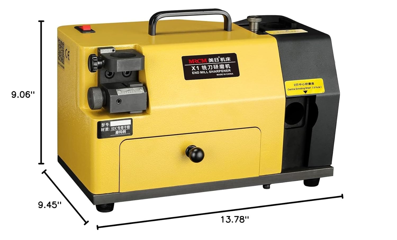 Afiladores de molino de extremo Máquina de pulir 0.157-0.551 in CNC Router bit Sharpener para 2 3 4 flauta (MR-X1)