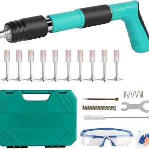 Kit de pistola de clavos de hormigón con 10 clavos, pistola de uñas de acero manual ajustable de 5 velocidades, herramienta eléctrica de fijación de Kit de pistola de clavos de hormigón con 10 clavos, pistola de uñas de acero manual ajustable de 5 velocidades, herramienta eléctrica de fijación de
