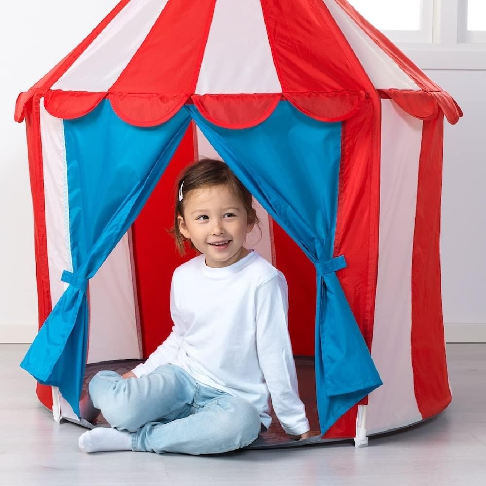 CIRKUSTALT – Tienda de campaña para niños, casa de juegos divertida, actividades de camping, 47  x 39  pulgadas