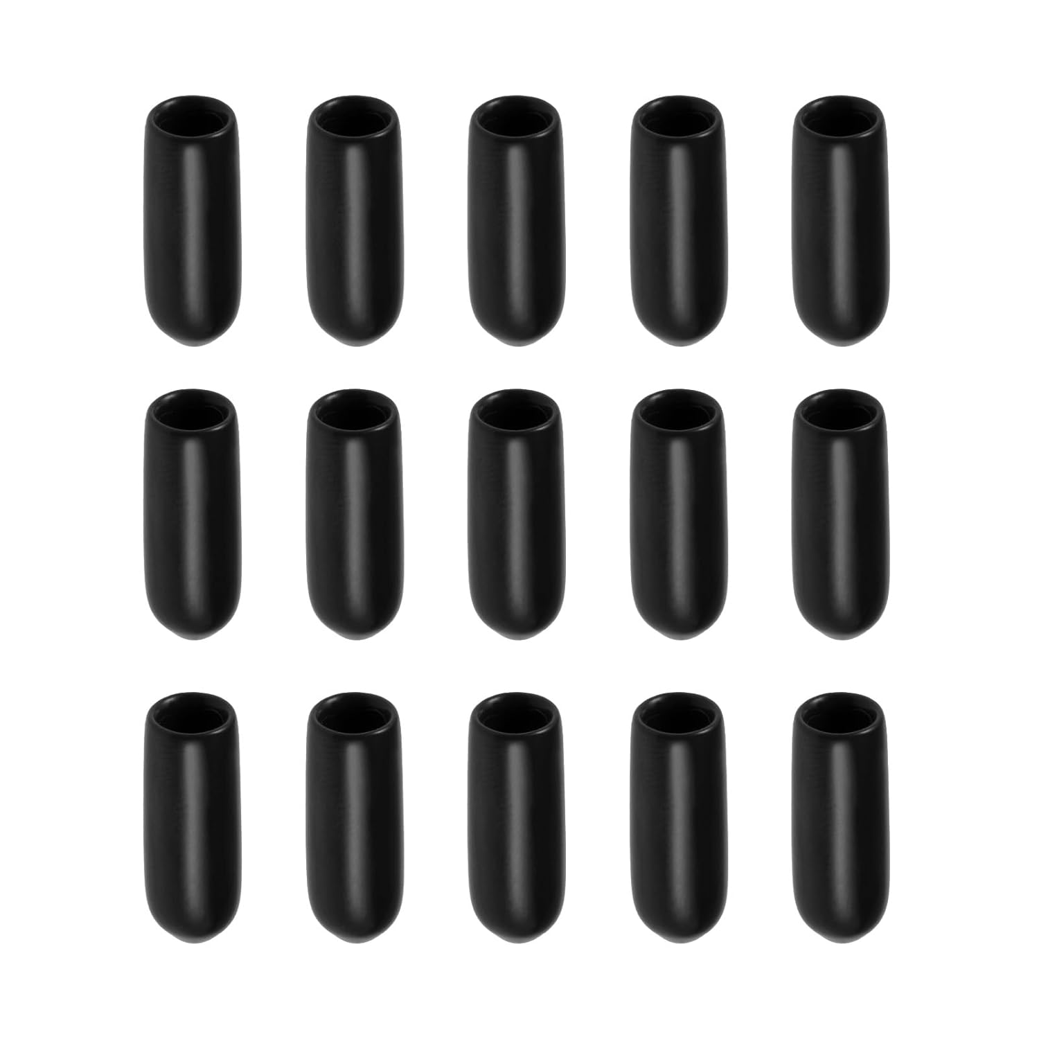 Rebower Tapa protectora de rosca de tornillo, tapas de goma para tornillo, perno, tubo de metal, varilla, muebles – 0.177 in IDnegro100 piezas