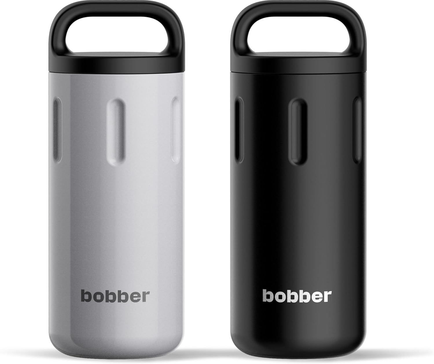 Paquete de botellas de agua de acero inoxidable aisladas al vacío de 20 onzas para bebidas frías y calientes, con tapa extra ancha y taza con asa