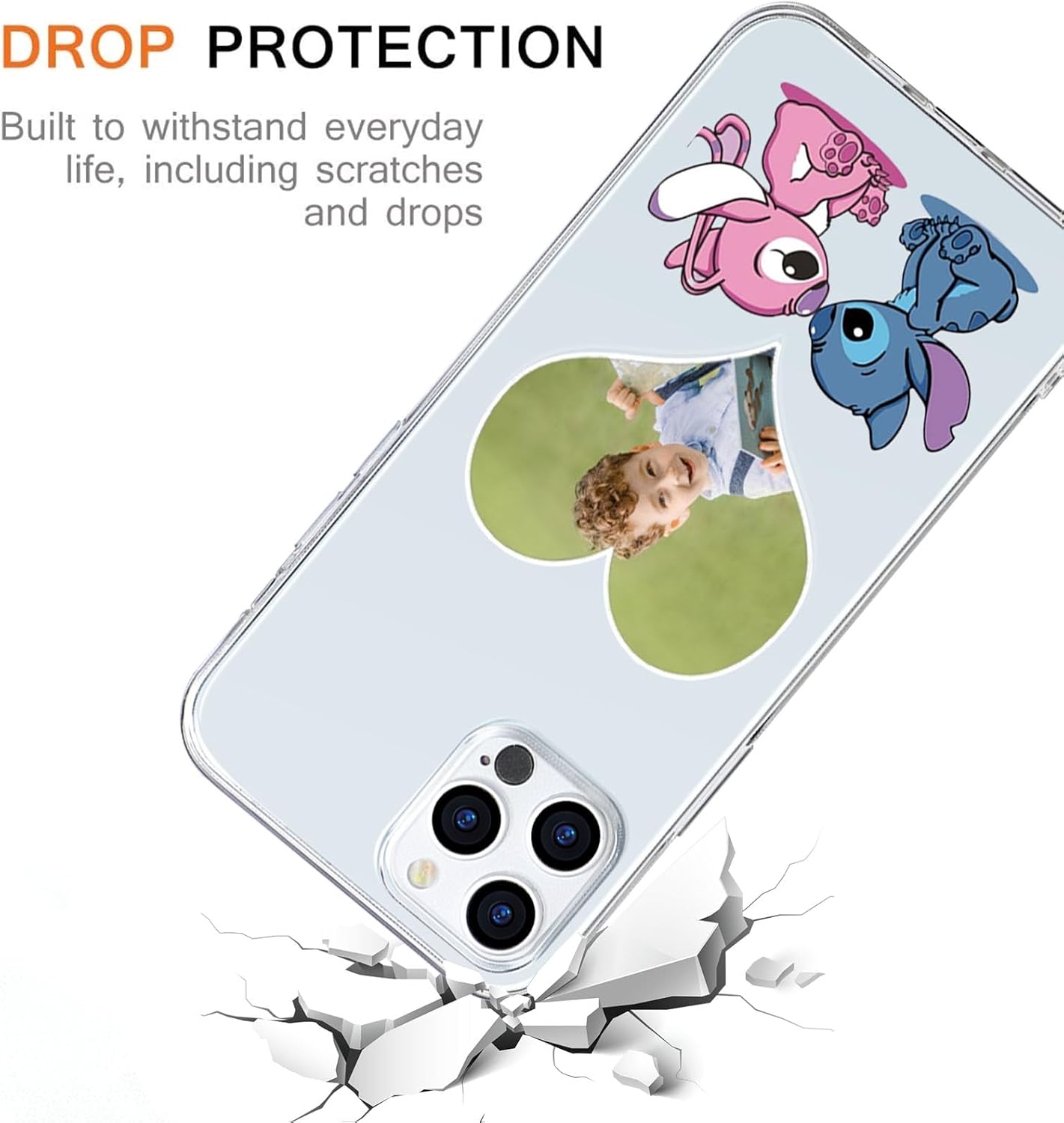 Funda transparente personalizada para iPhone 15 de 6.1 pulgadas, bonita funda de silicona con foto de dibujos animados de anime, regalo para