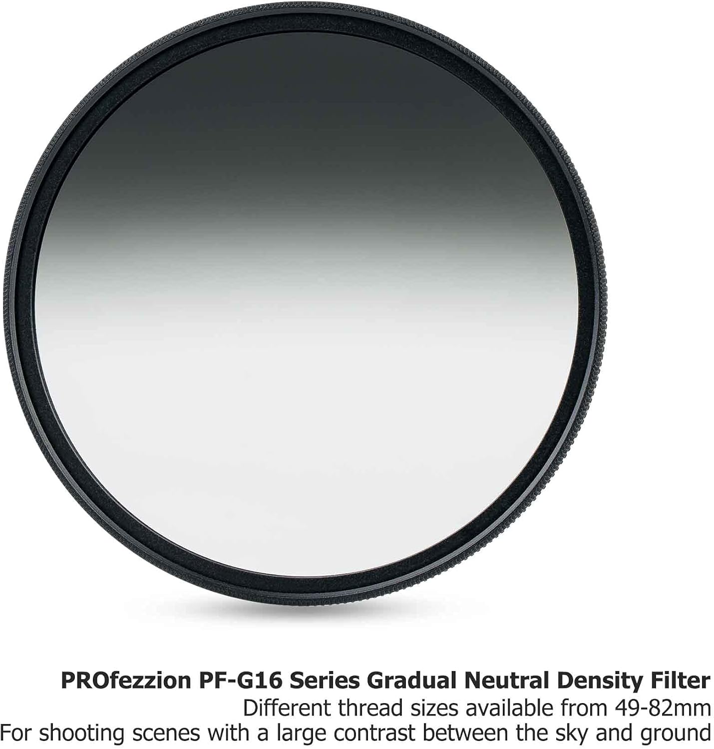 PROfezzion Filtro ND gradual circular suave de 1.929 in, filtro de densidad neutra de grado ND2-ND16 para Canon EOS R10 R50 R100 M50 M5 M6 Mark II