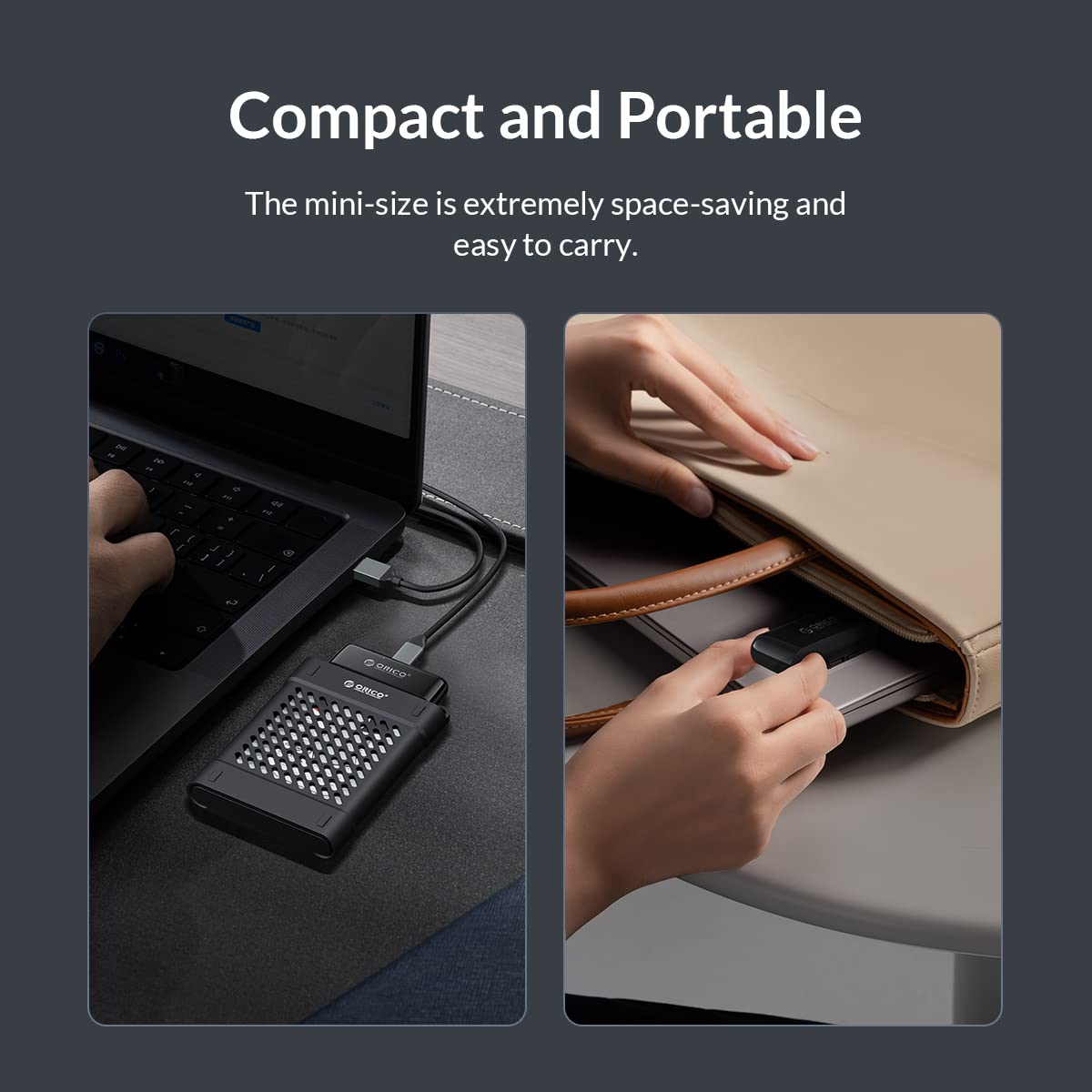 ORICO Adaptador SATA a USB, USB 3.0 externo a SATA III convertidor de lector de disco duro USB 3.0 a SATA III de 2.5 pulgadas HDDSSD con funda de