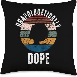 Unapologetically Dope Black Pride Melanin African American Throw Pillow, 16×16, Multicolor Unapologetically Dope Black Pride Melanin African American Throw Pillow, 16×16, Multicolor
