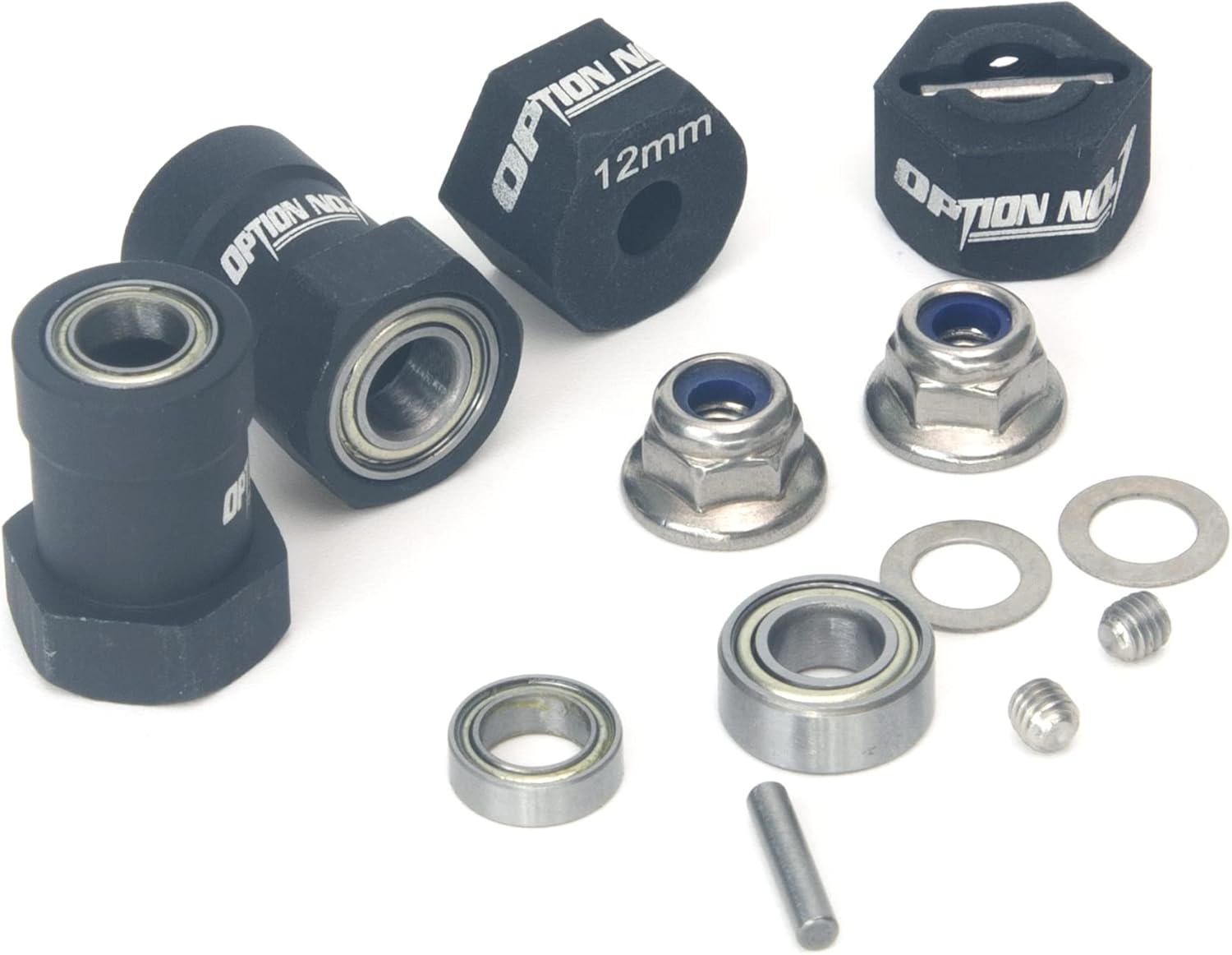 HobbyMarking Adaptador de rueda hexagonal de aluminio de 0.472in para chasis Tamiya WR-02 Wild Willy 2  VW tipo 2  Suzuki Jimny piezas de