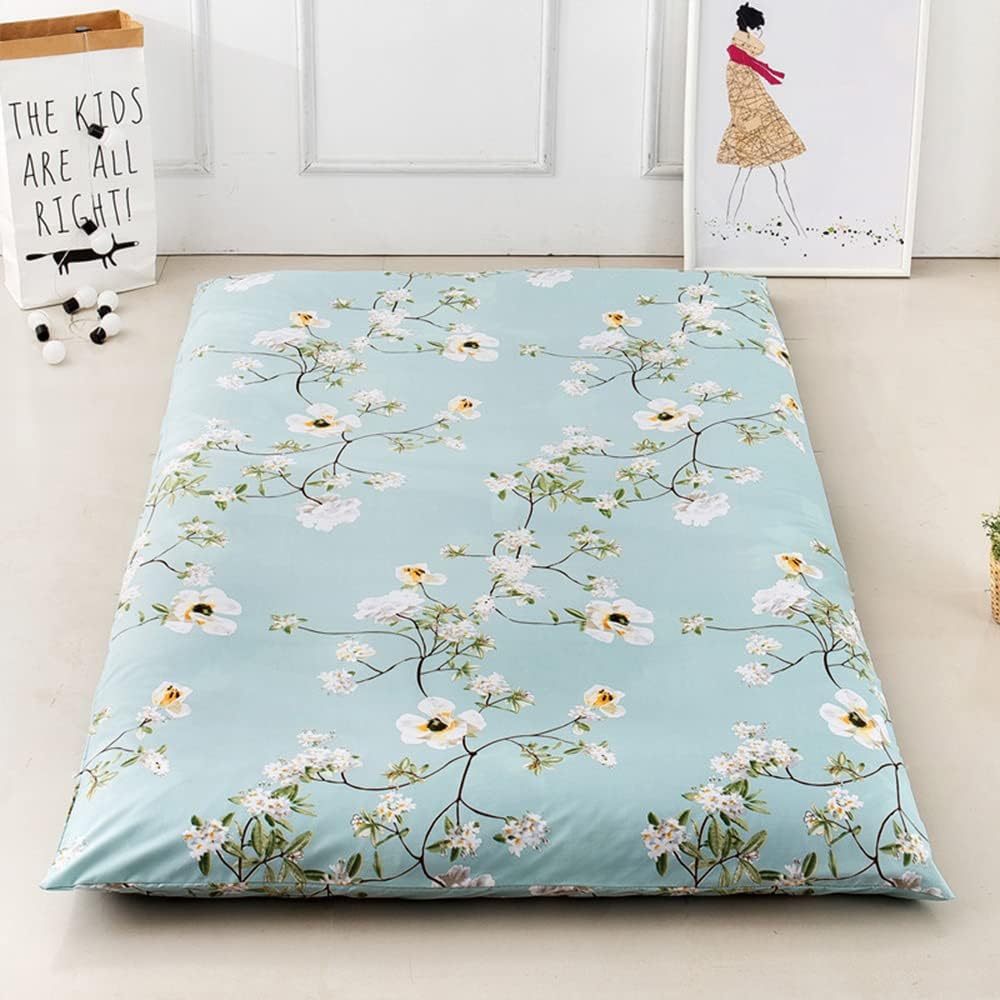 Funda protectora de colchón para futón tradicional japonés con cremallera, algodón suave, extraíble, lavable a máquina, sin colchón, perfecta para