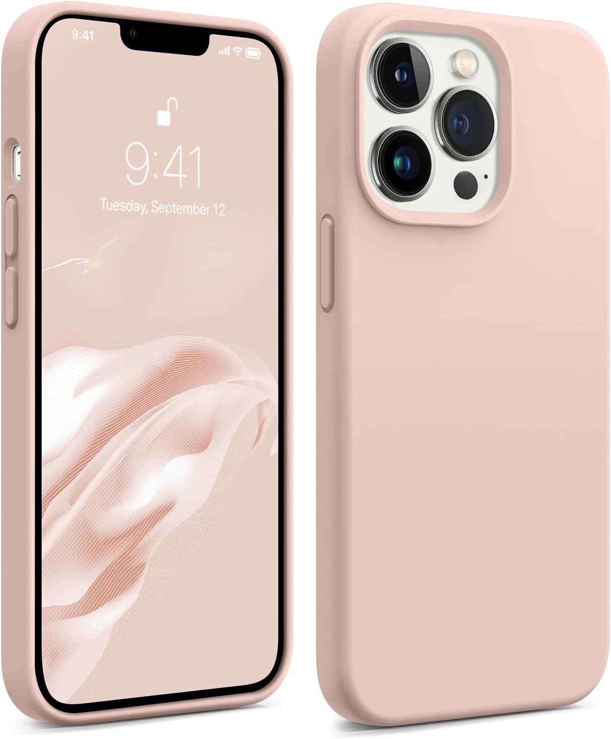 AOTESIER Funda de silicona suave para iPhone 13 Pro Max, protección militar a prueba de golpes forro de microfibra antiarañazos, funda flexible