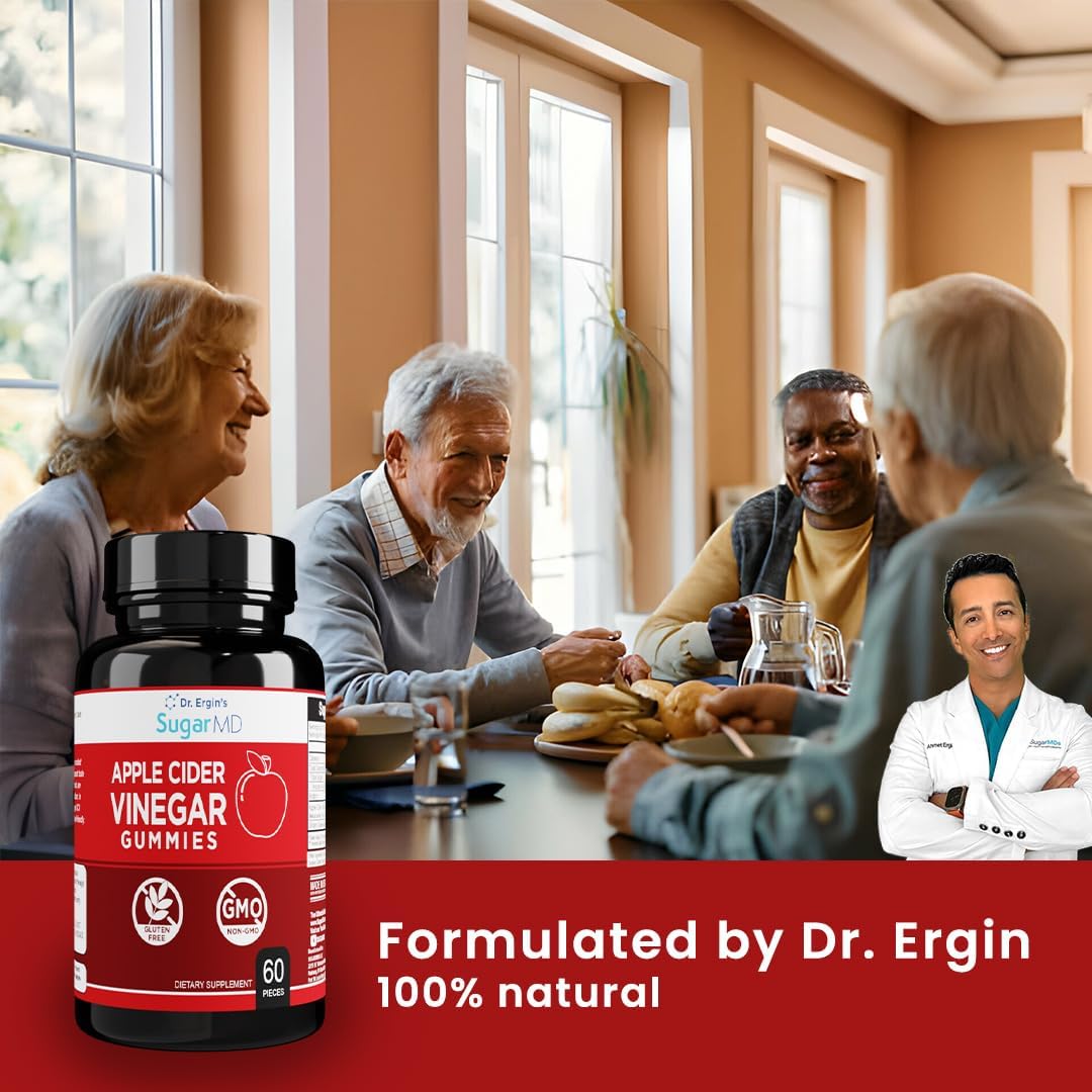 SugarMD Dr. Ergin’s Apple Cider Vinegar – 60 Gummies