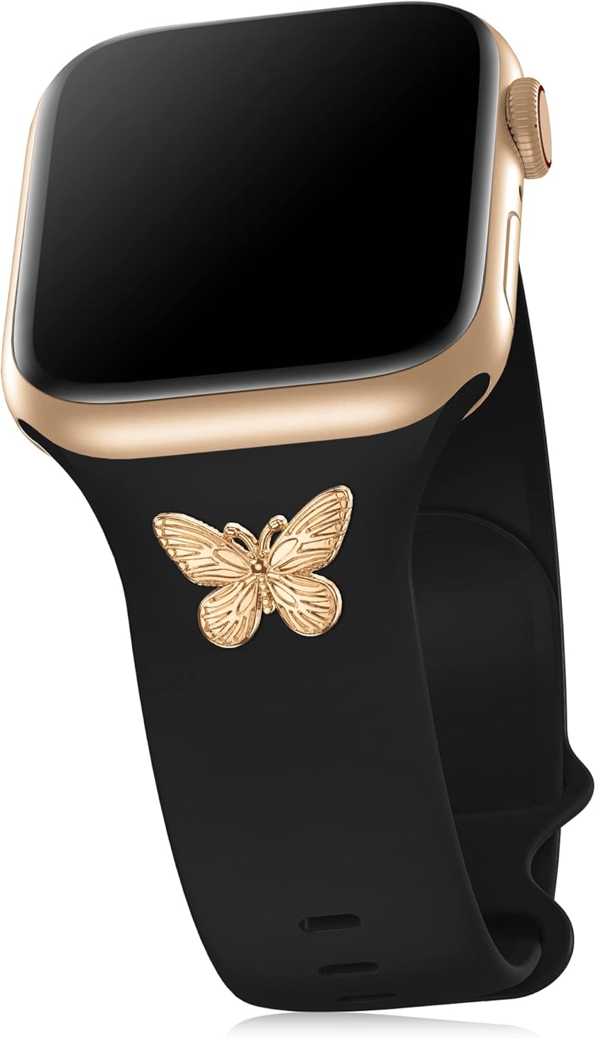 Aopigavi Correas de reloj de silicona de diseño con tachuelas compatibles con Apple Watch Band de 1.49, 1.73, 1.57, 1.77, 1.61, 1.65 y 1.73
