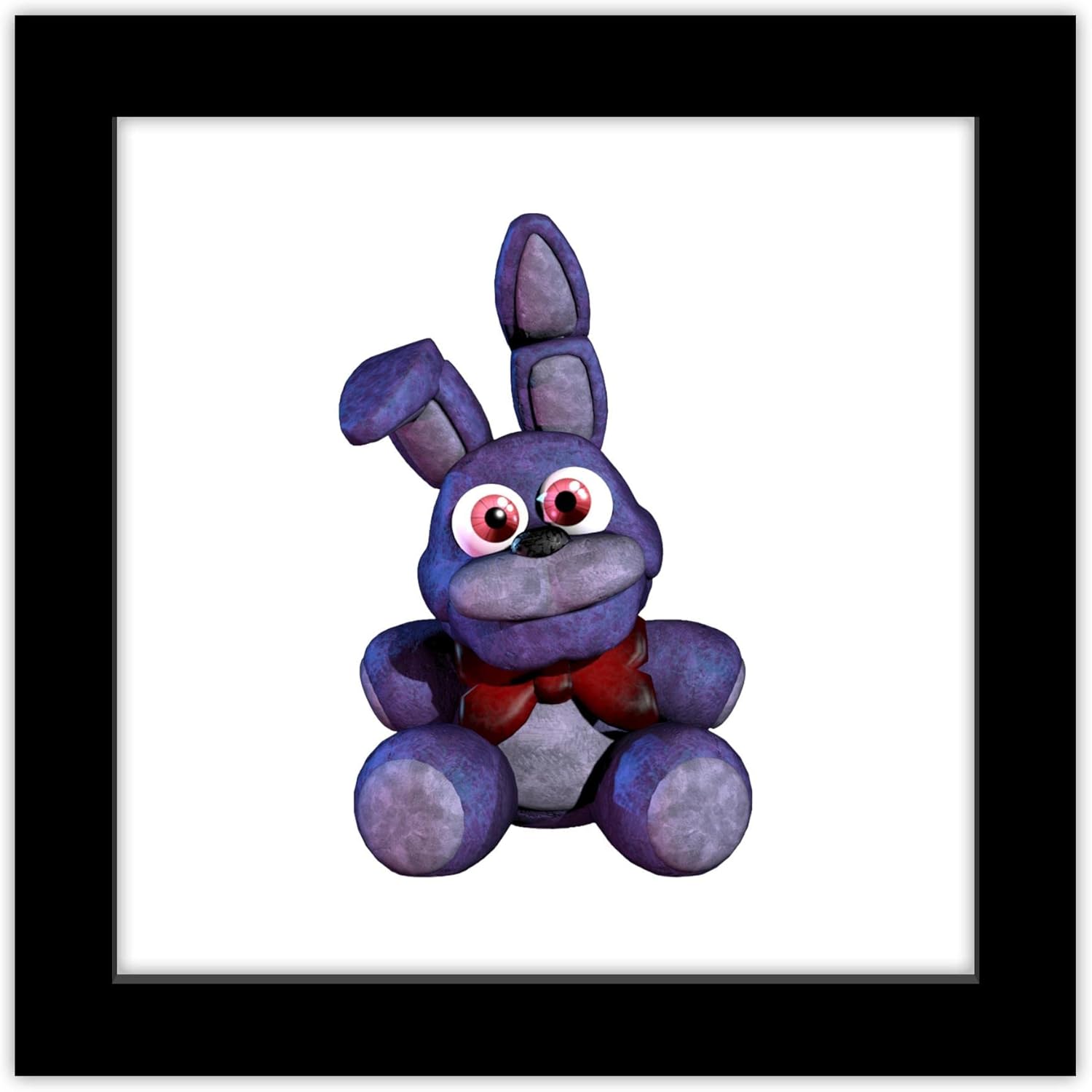 Trends International Gallery Pops Five Nights at Freddy’s – Póster de pared de Bonnie Plushie, 12 x 12 pulgadas, versión enmarcada en negro