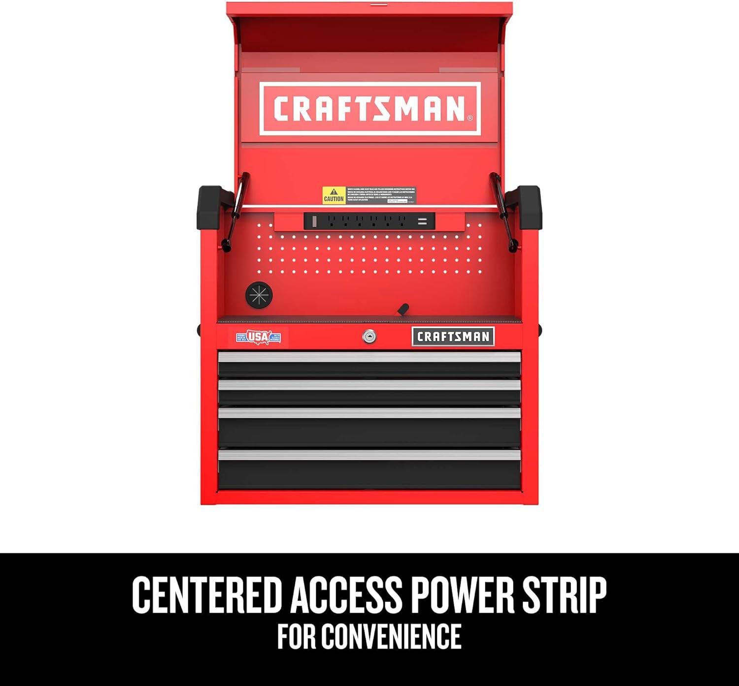 CRAFTSMAN S2000 – Cofre de 4 cajones de 26 pulgadas con luz y división (CMST32642RB)