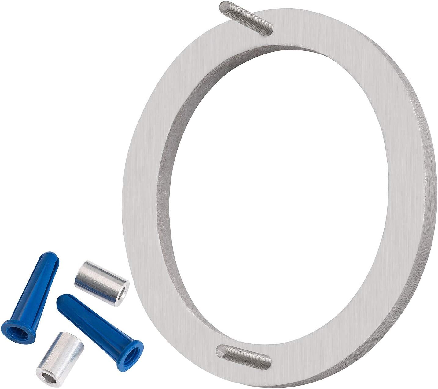 Montague Metal Products MHN-24-F-BA1-0 Números flotantes modernos sólidos de la casa de la dirección, aluminio cepillado pulido
