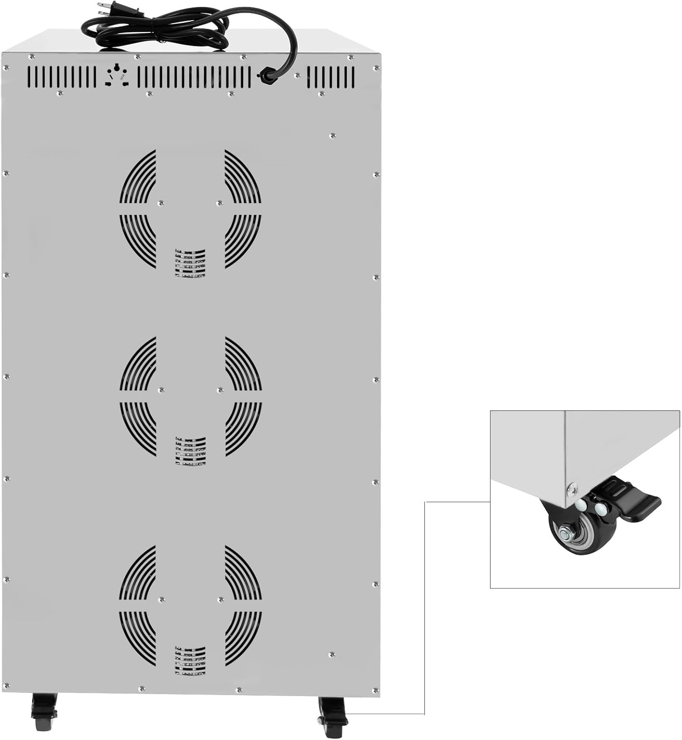 Deshidratador de alimentos de 20 bandejas para carne seca de acero inoxidable de 1700 W, máquina deshidratadora comercial de alimentos con