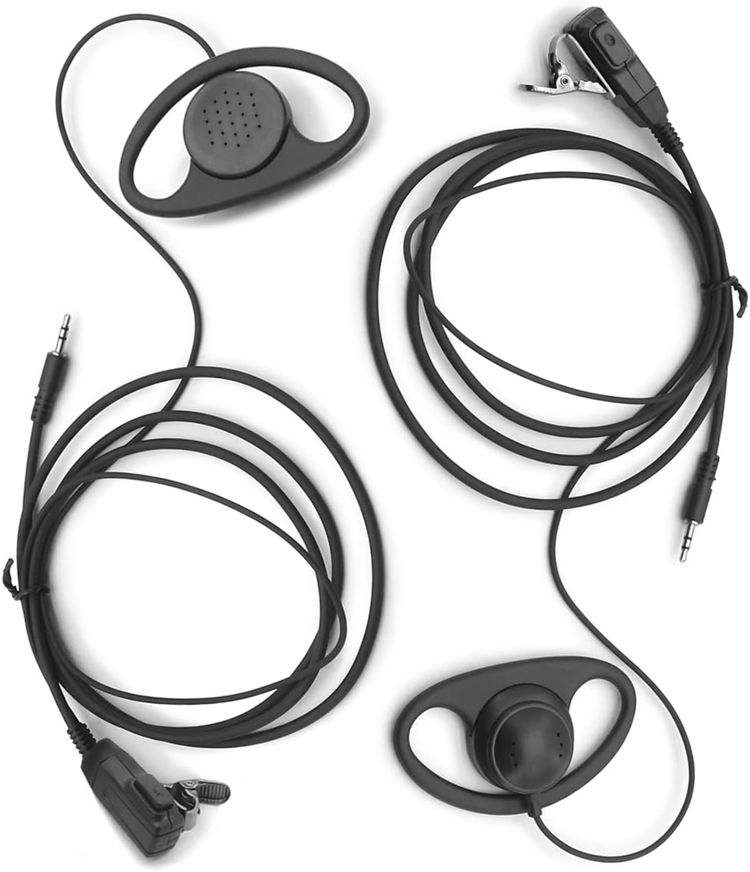 2 auriculares estilo D MicPTT para Cobra microTalk Radio ACXT145 ACXT345 ACXT545 ACXT645 ACXT645 ACXT1035R RX380 RX680 AM245 AM246 AM645 AM646 AM845