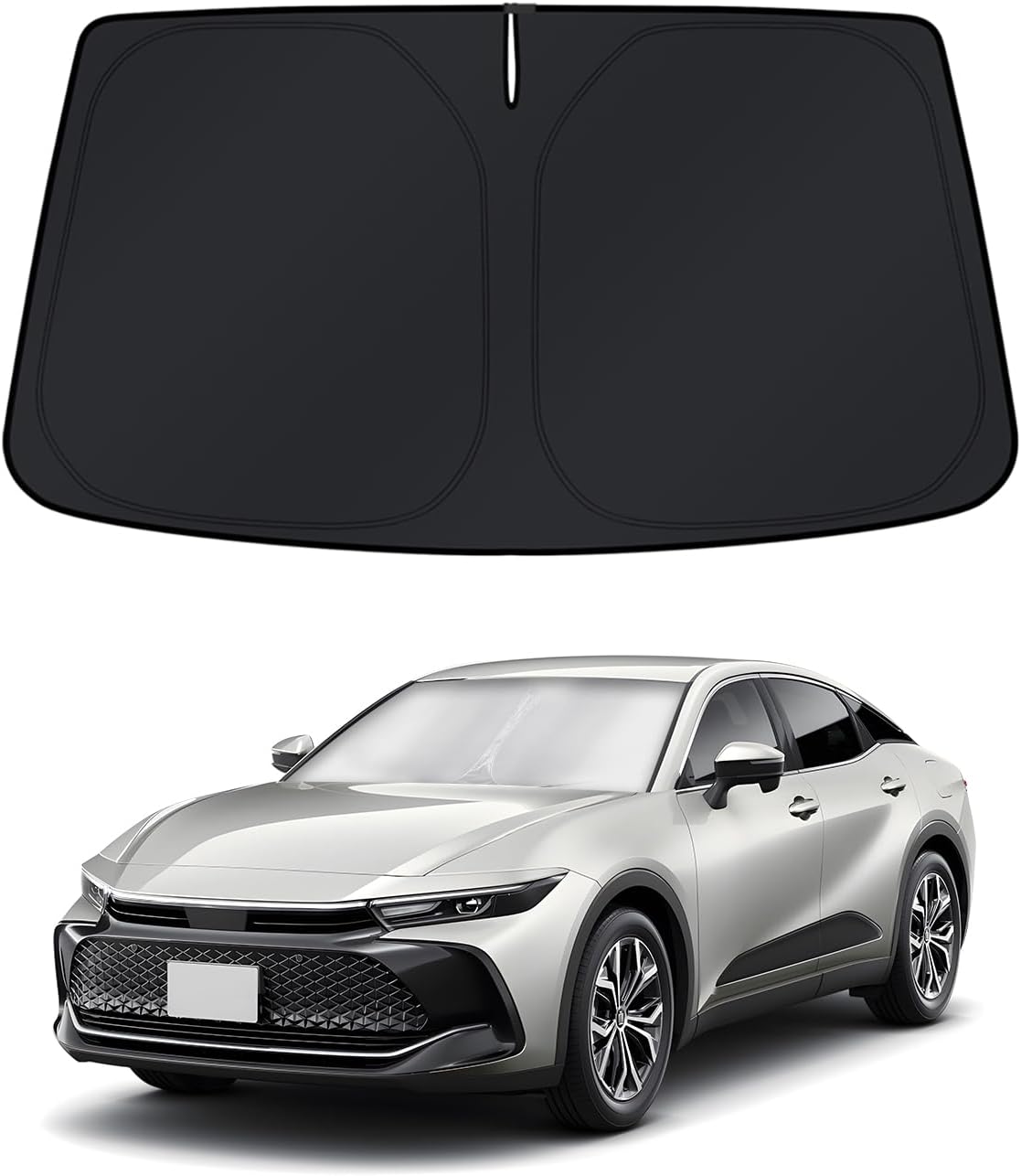 KUST Parasol para parabrisas para Toyota Crown 2023 2024, accesorios para ventana, protector de visera solar, plegable, bloquea los rayos UV,