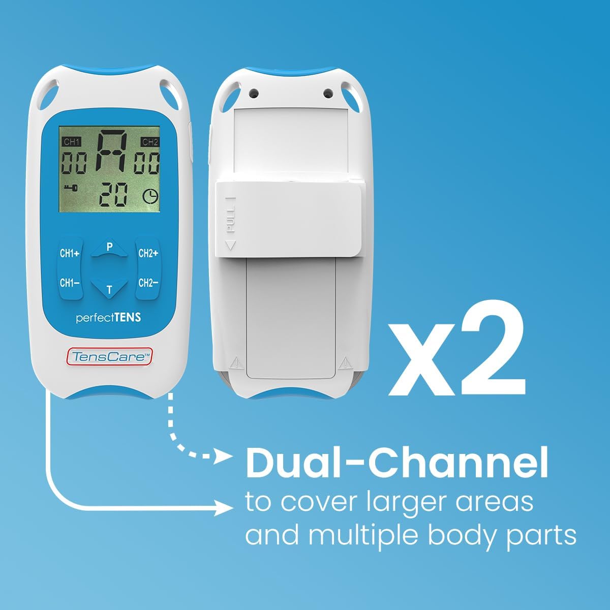 TensCare Perfect TENS – Máquina TENS clínicamente probada para aliviar dolores de espalda, cadera, pierna, brazos, artritis y ciática