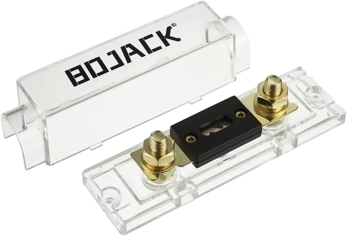 BOJACK Soporte de fusibles ANL de calibre 024 y fusibles ANL de 80 amperios para bloque de fusibles AWG de calibre 0, 2, 4, 8, caja de fusibles,