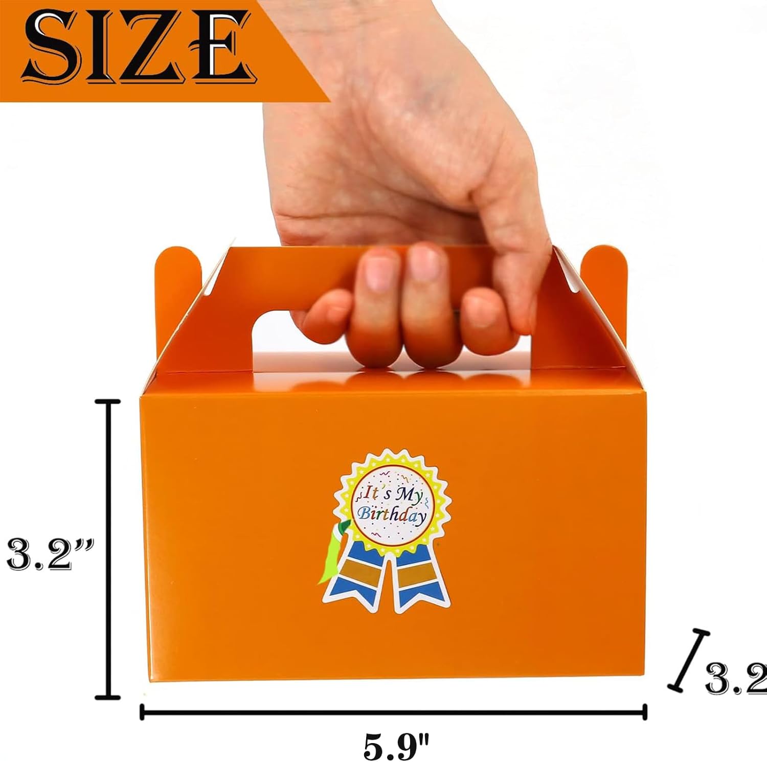 Oletx 12 cajas de regalo a dos aguas naranjas, caja pequeña de regalo de fiesta de 5.9 pulgadas, caja de golosinas, caja de dulces de galletas para