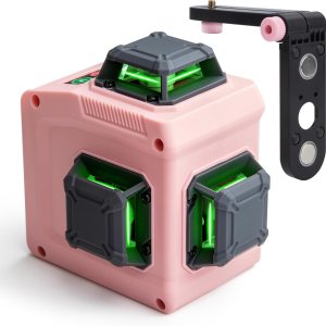 Nivel láser, línea cruzada de 3 x 360 para construcción y colgar cuadros, 12 láseres verdes con autonivelación, línea vertical y horizontal de 150 Nivel láser, línea cruzada de 3 x 360 para construcción y colgar cuadros, 12 láseres verdes con autonivelación, línea vertical y horizontal de 150