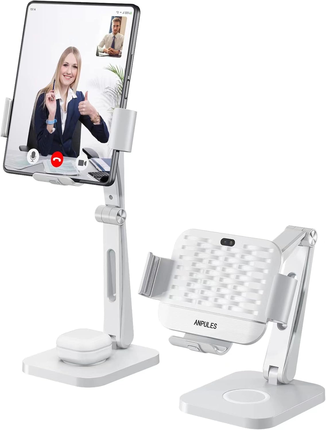 Soporte de cargador inalámbrico para Z Fold 6543, 3 bobinas Estación de carga 2 en 1 para Samsung Galaxy Buds 2 ProPro  2  Live y Z Fold Series
