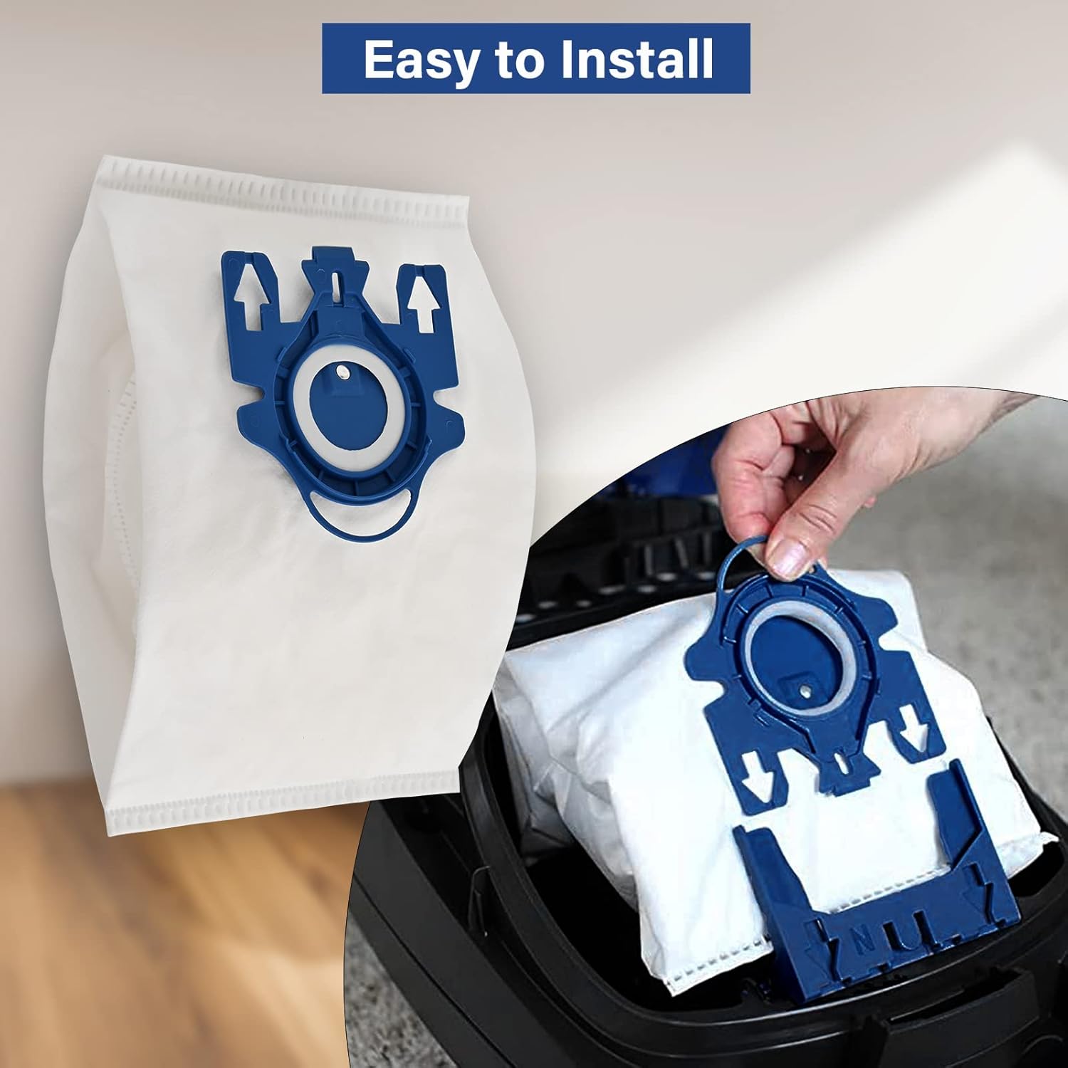 Paquete de 20 bolsas Miele AirClean 3D GN para aspiradora, repuesto para Miele Classic C1, C2, C3, S227, S240, S270, S400i-S456i, S2, S5, S8, con 6
