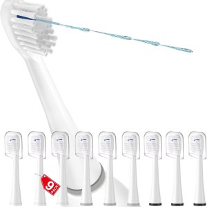 Cabezales de repuesto para cepillo de dientes Water-Pik Sonic Fusion y Sonic Fusion 2.0, SF01, SF02, SF03 y SF04, cerdas transparentes, forma Cabezales de repuesto para cepillo de dientes Water-Pik Sonic Fusion y Sonic Fusion 2.0, SF01, SF02, SF03 y SF04, cerdas transparentes, forma