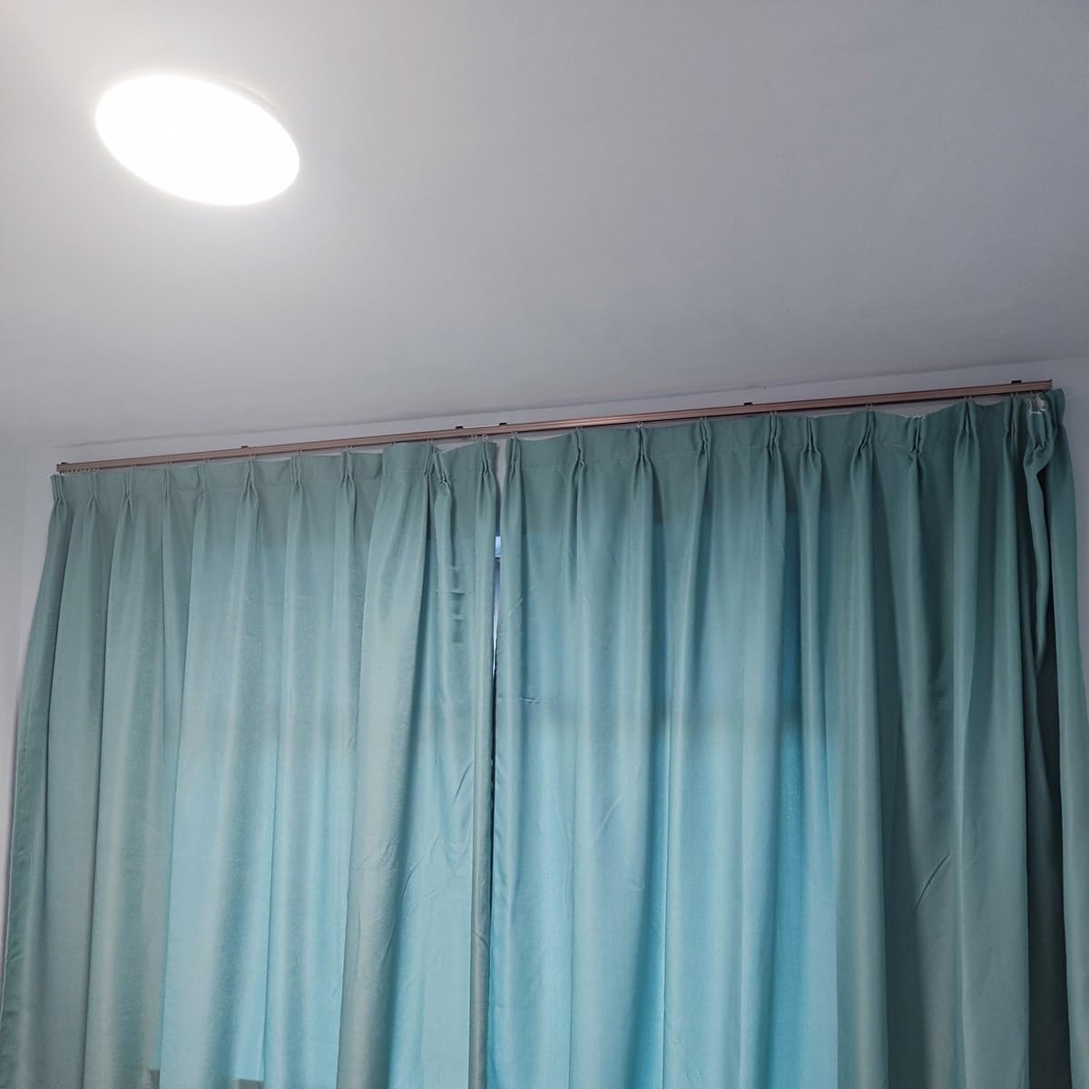 Cortina de 3.3 pies a 13.8 pies, riel de cortina de aleación de aluminio silencioso, soporte de pared para barra de cortina resistente para armario,